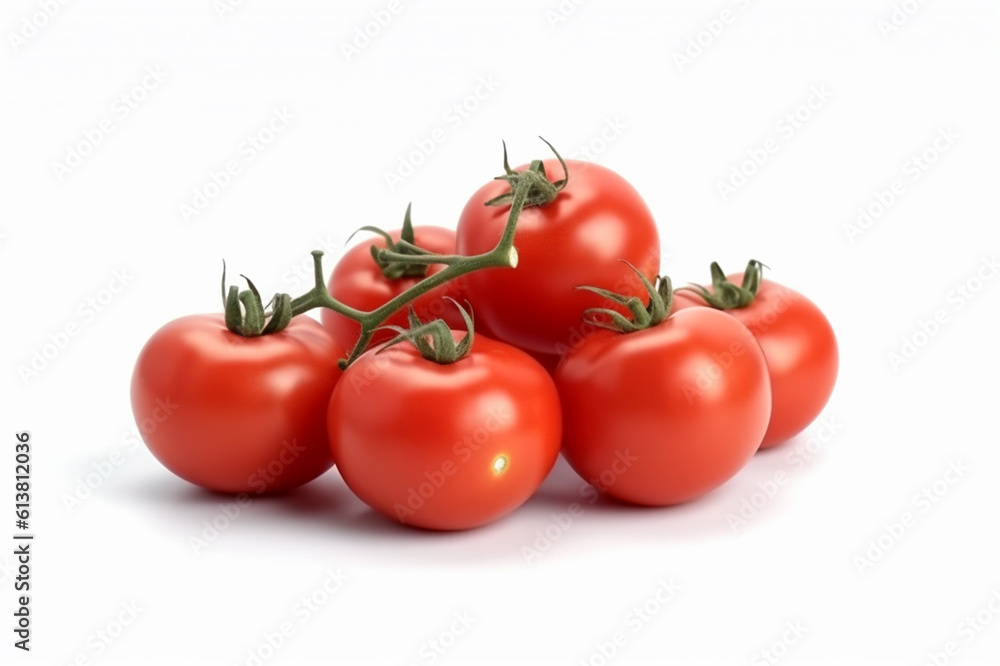 Red Tomatoes Isolated on White Background