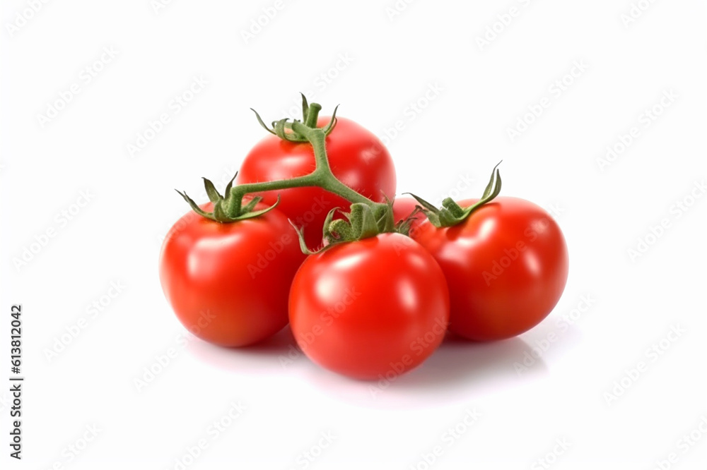 Red Tomatoes Isolated on White Background