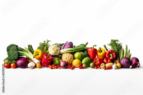 Fresh and Colorful Vegetable Collection: Isolated on White Background