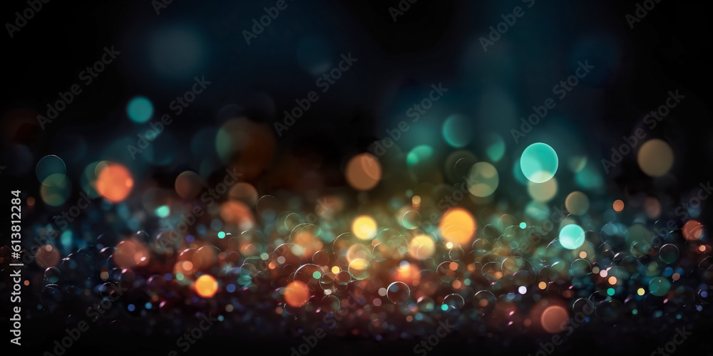 Background of abstract bokeh , Bokeh of lights on dark background , Created with Generative Ai Technology
