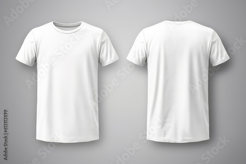 Photo white t-shirts with copy space. Created with Generative AI