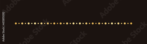 Gold Dots Pattern Separator Border, Golden Elegant Romantic Page Text Divider