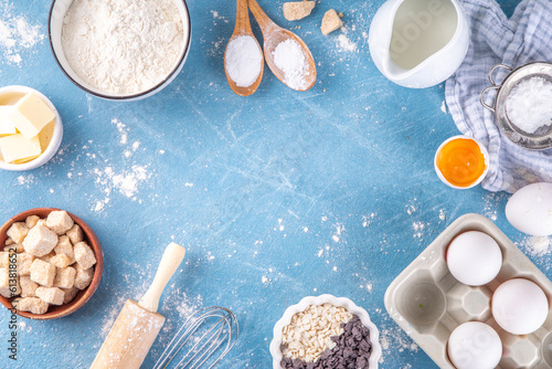Baking ingredients background