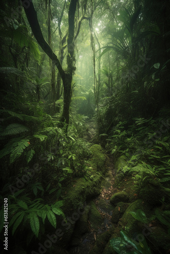 Green rainforest generative AI © AlexandraDaryl