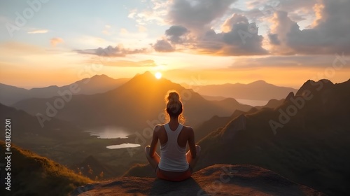 yoga on the mountain