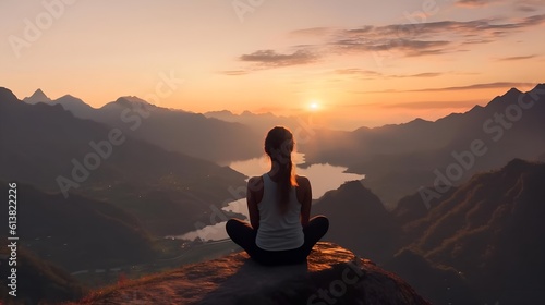 yoga on the mountain © Vladimir