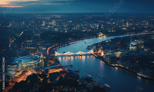 Aerial city scape of City of London © STORYTELLER