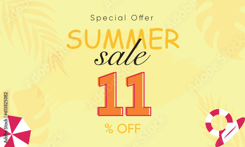 summer sale special offer 11  off  summer sale 11  off  special offer summer sale banner design  summer sale vector banner background