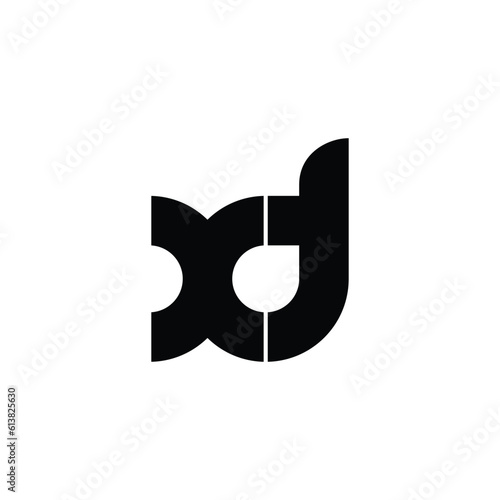 Letter XD simple logo design vector