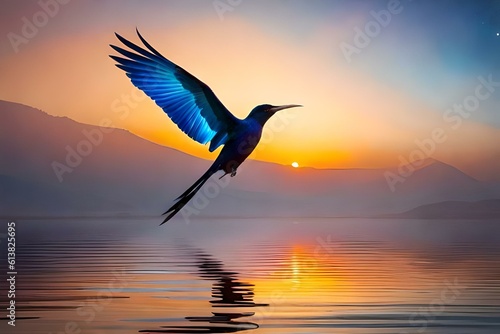 bird on sunset