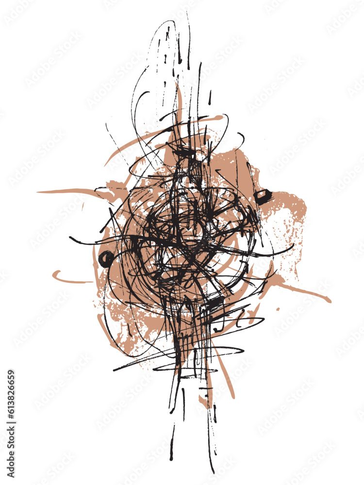 Fototapeta premium Abstract vector composition. Texture Grunge. Vector illustration. Abstract Background. Sketch