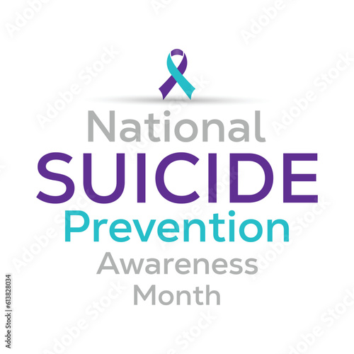 Vector illustration on the theme of National suicide prevention month observed each year during September banner, Holiday, poster, card and background design.