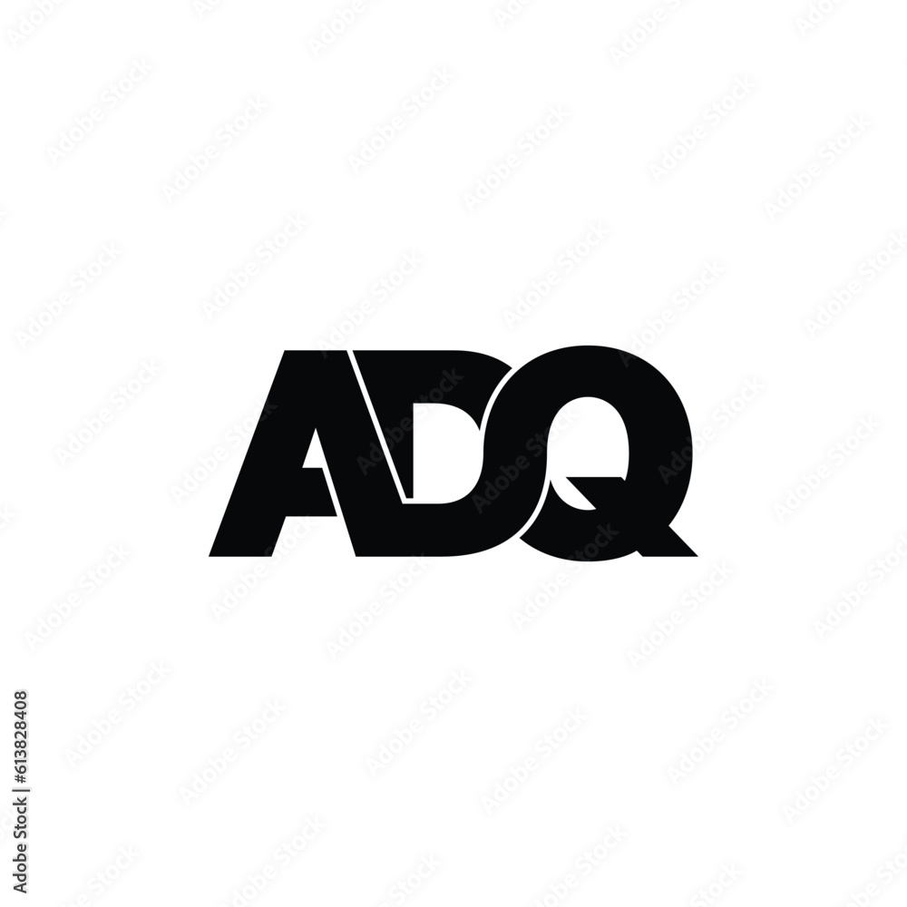 ADQ letter monogram logo design vector ADQ letter monogram logo design vector