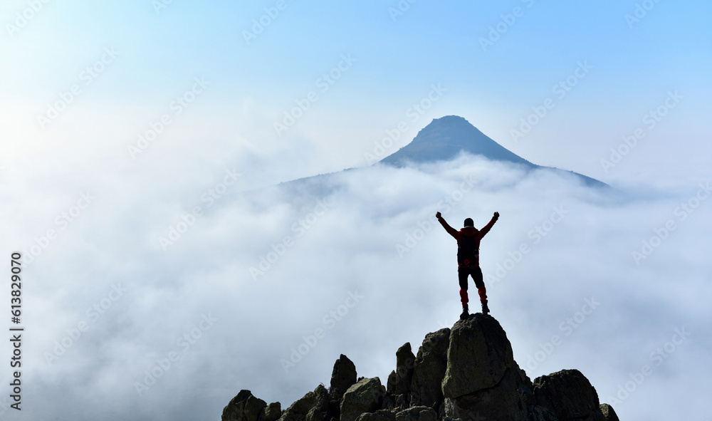Watching a Magnificent Landscape Above the Fog Watching a Magnificent Landscape Above the Fog