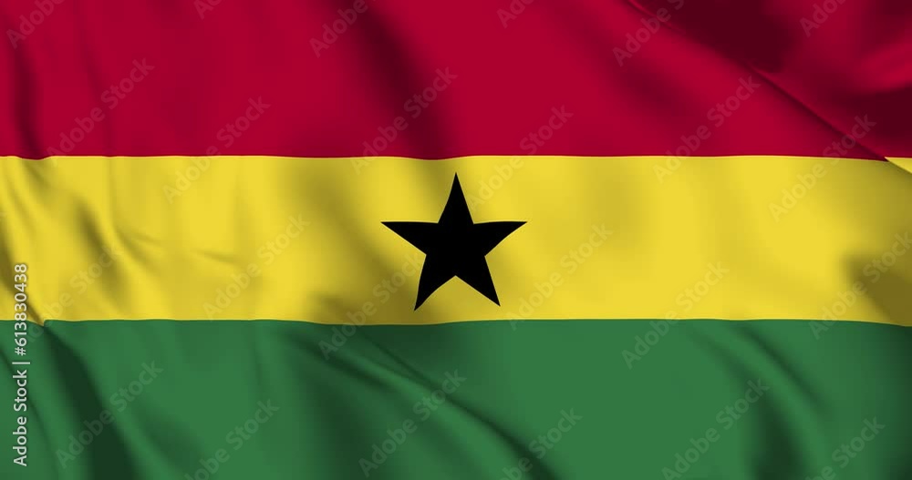 Ghana flag. Ghana flag flag background. 4k 60fps Ghana flag. Ghana flag flag background. 4k 60fps