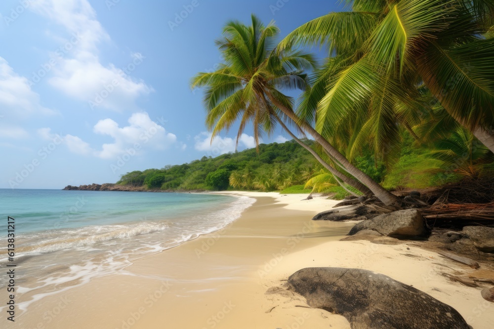 beach with palm trees beach with palm trees