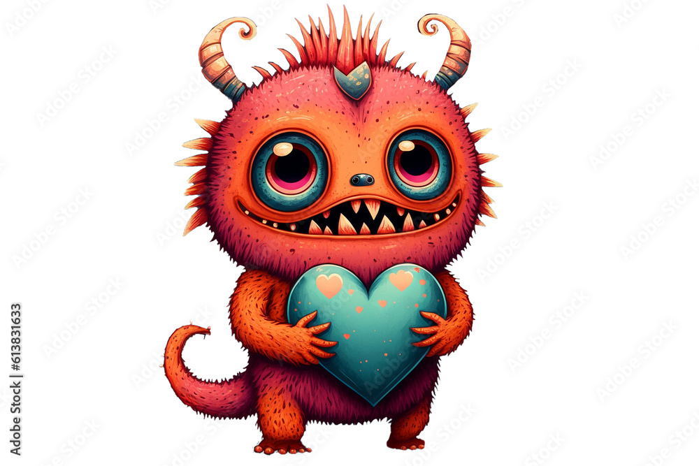 Monster Valentine Clipart Created with Generative AI Tools Monster Valentine Clipart Created with Generative AI Tools