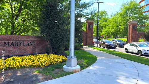 14,390 - Left Pan View of University of Maryland Sign photo