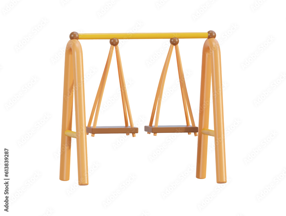 Vector 3d realistic playground for kids vector illustration for park item Vector 3d realistic playground for kids vector illustration for park item