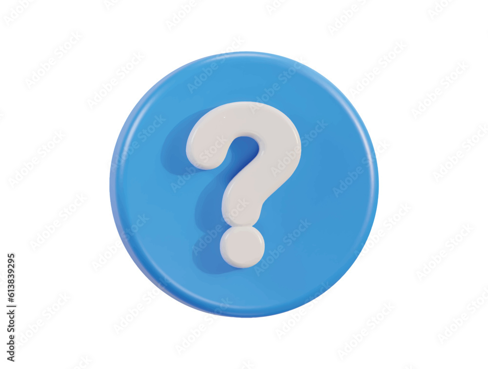 vector 3d question mark icon on the circle button vector icon illustration vector 3d question mark icon on the circle button vector icon illustration
