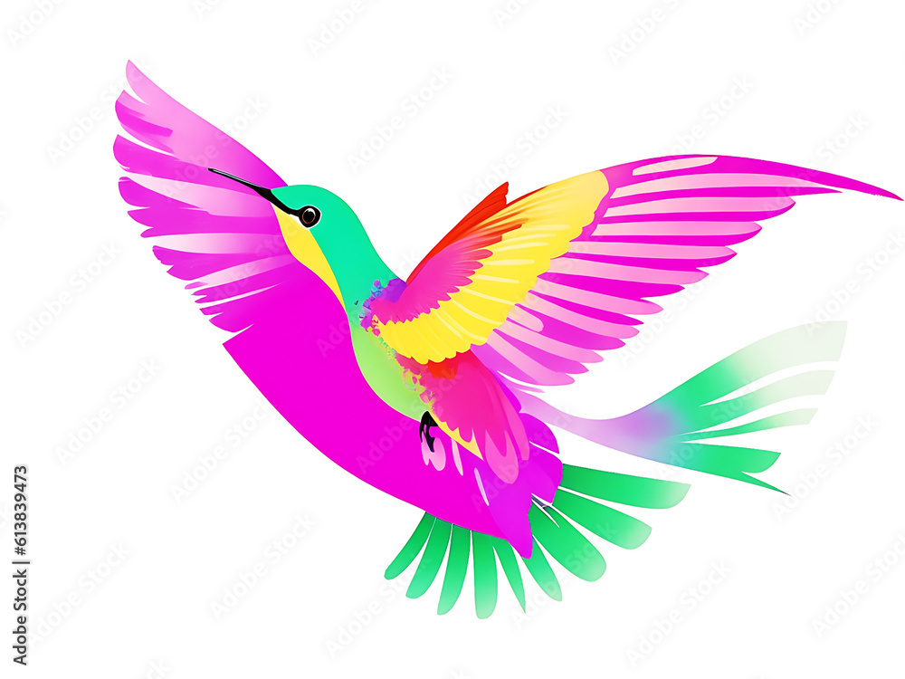 Fototapeta premium beautiful flying hummingbird design element banners posters leaflets brochures.