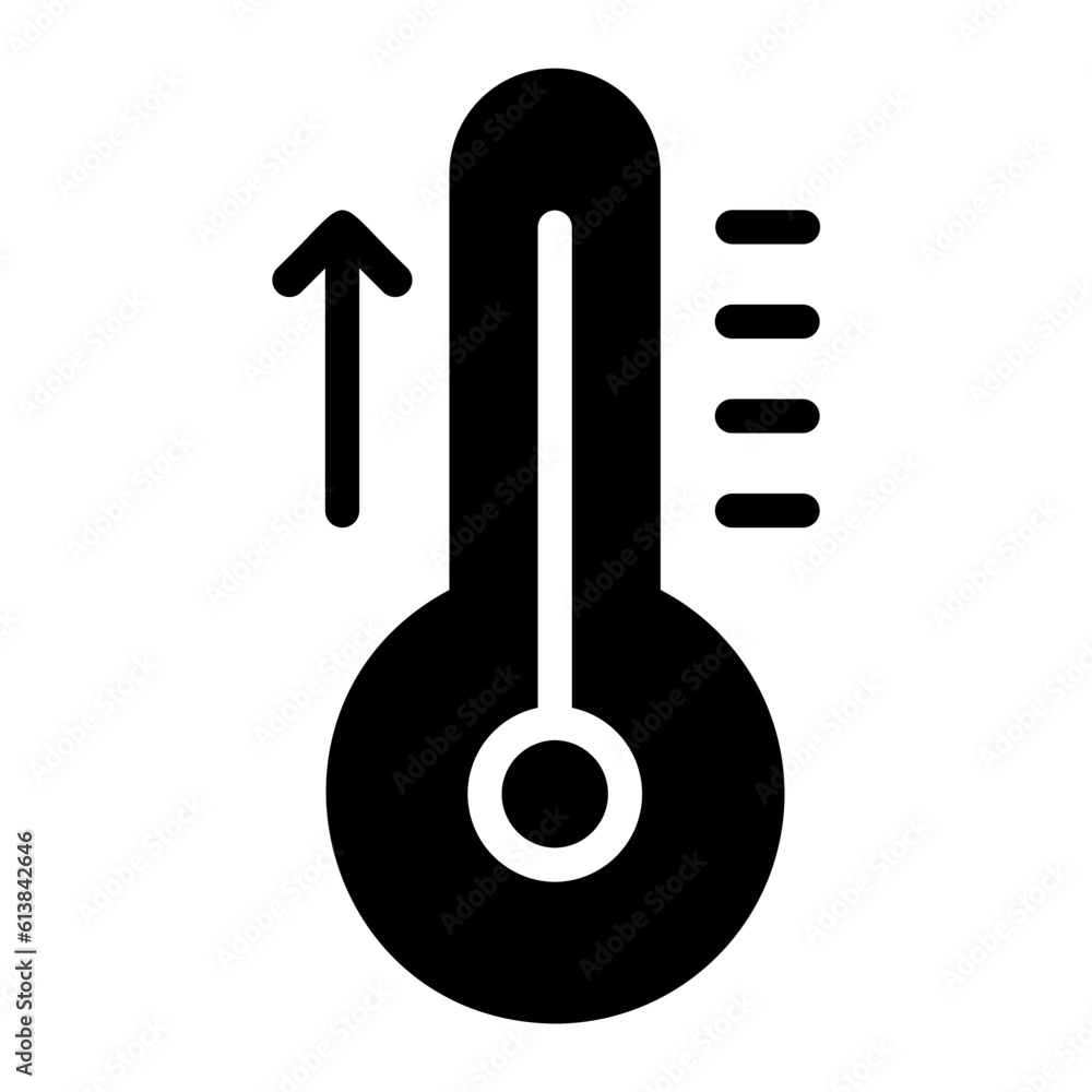 thermometer glyph icon thermometer glyph icon