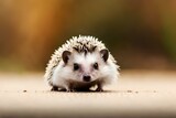 hedgehog on a green background