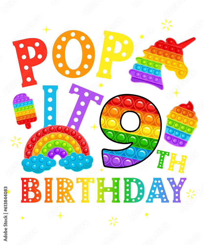 pop it 9th birthday 9 party for girls pop it pop it 9th birthday 9 party for girls pop it