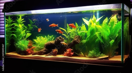 goldfish in aquarium, ai generative