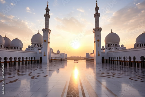 Sheikh Zayed Grand Mosque in Abu Dhabi showcasing architectural design and details 