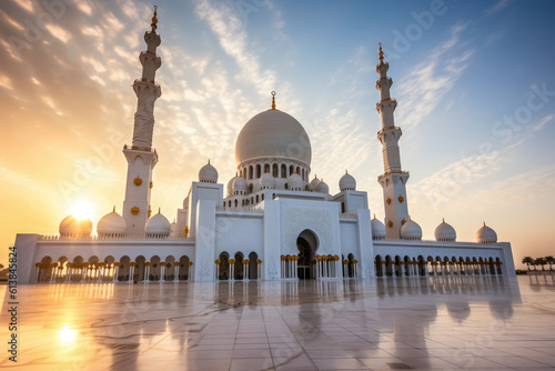 Sheikh Zayed Grand Mosque in Abu Dhabi showcasing architectural design and details 