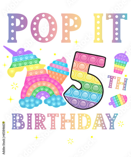 pop it 5th birthday 5 party for girls pop it