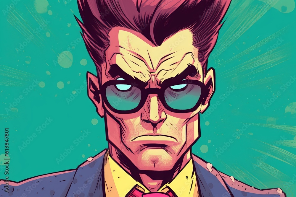 A rude man encounters unexpected consequences in a comic world, Generative AI. A rude man encounters unexpected consequences in a comic world, Generative AI.
