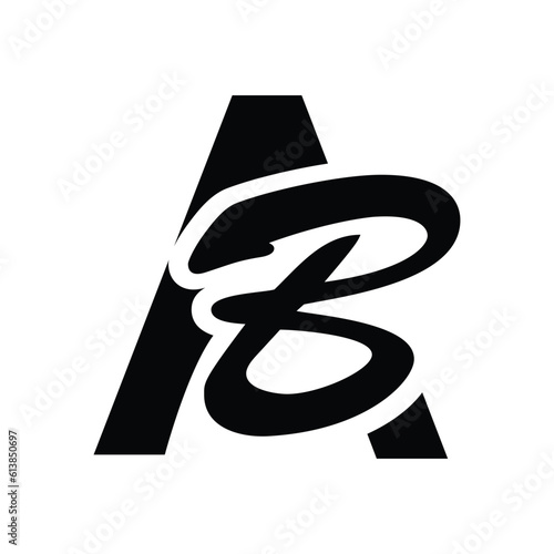 AB letter background vector design, AB logo design.