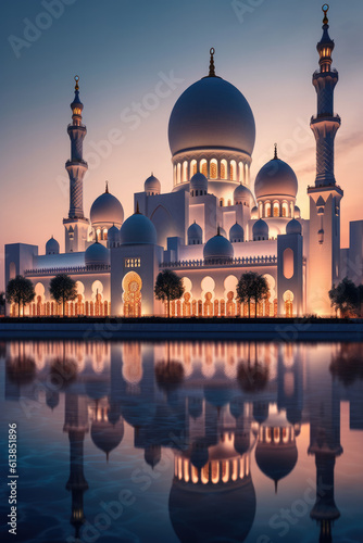 Sheikh Zayed Grand Mosque in Abu Dhabi showcasing architectural design and details  © STORYTELLER