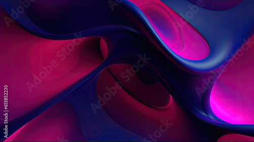 Blue and pink backgrund with abstract shapes -  - Generative ai