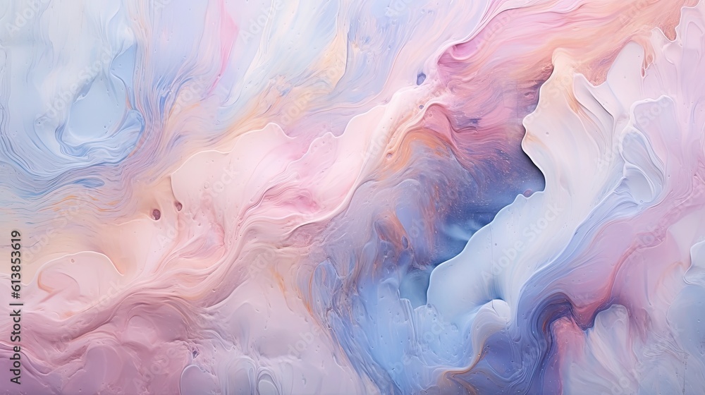 Abstract wavy background, layered texture with overlapping thick waves, psychic and dreamy backdrop, multicolored graphic for wallpaper or print materials, wide design - Generative Ai Abstract wavy background, layered texture with overlapping thick waves, psychic and dreamy backdrop, multicolored graphic for wallpaper or print materials, wide design - Generative Ai