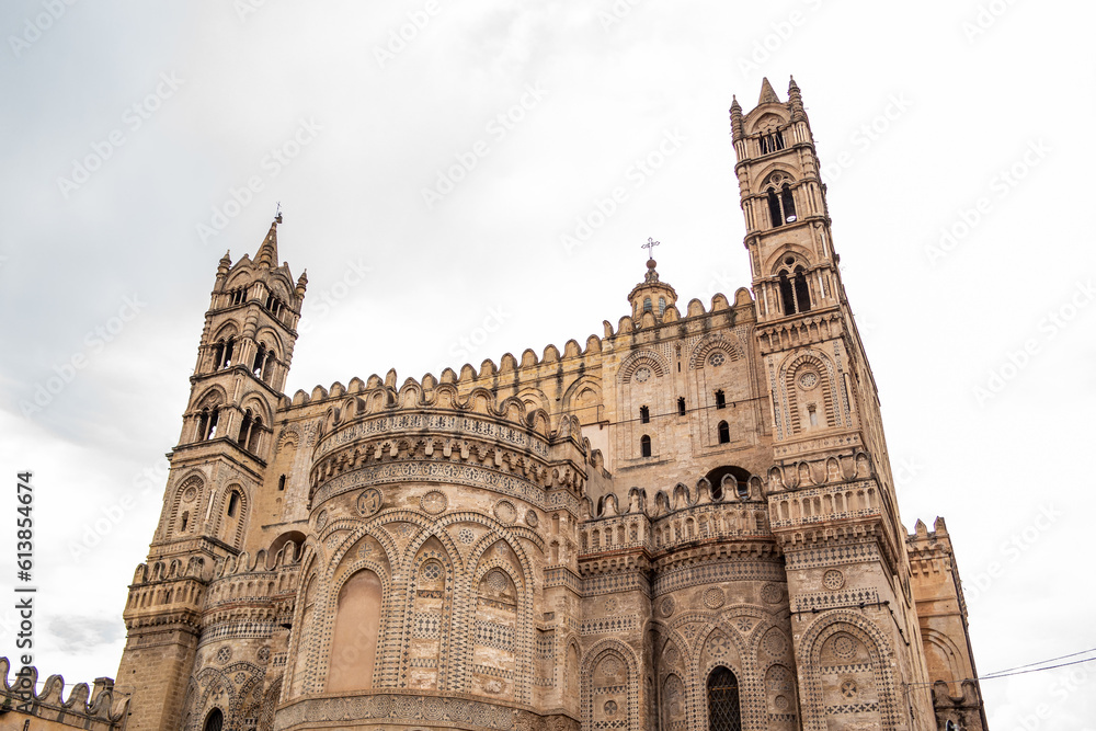 View of the cathedral of Palermo, Sicily, Italy