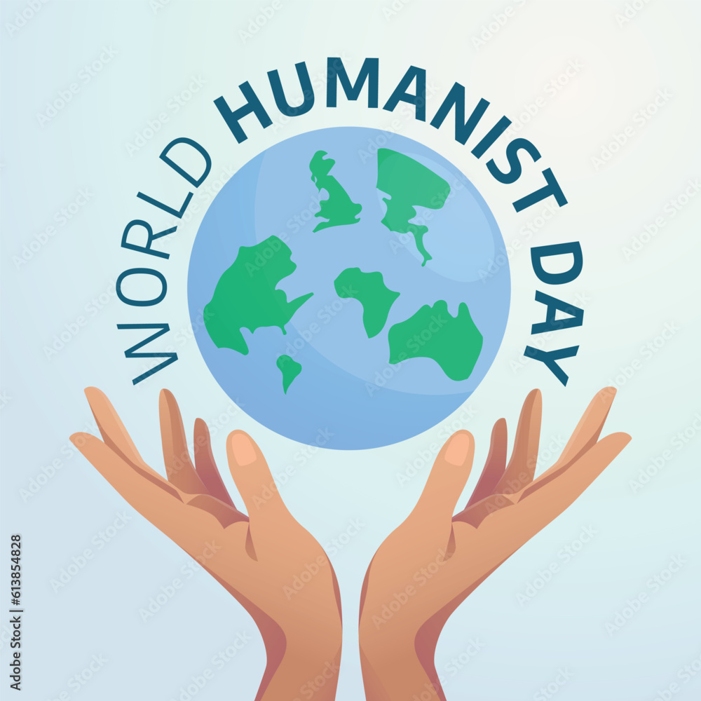 world humanist day vector template for celebration. world humanist day celebration. world humanist day. flat hand vector design. world humanist day vector template for celebration. world humanist day celebration. world humanist day. flat hand vector design.