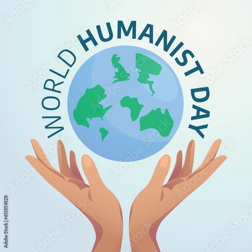 world humanist day vector template for celebration. world humanist day celebration. world humanist day. flat hand vector design.