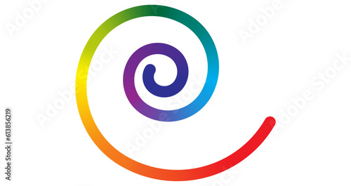 3d render of a rainbow spiral