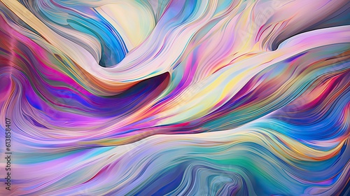 Abstract wavy liquid texture background  psychedelic and calming graphic  modern business backdrop with contrast colors  psychic liquify material  plastic - Generative ai