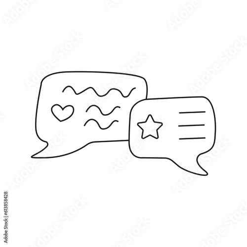 Chat vector illustration in doodle style