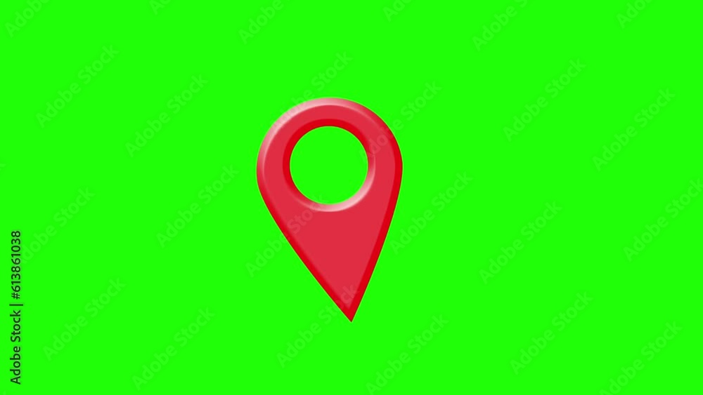 animated location icon red and white map green screen directions animated location icon red and white map green screen directions