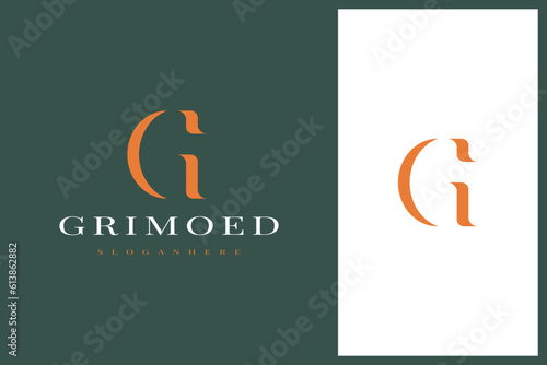 elegant simple minimal luxury serif font alphabet letter G logo design