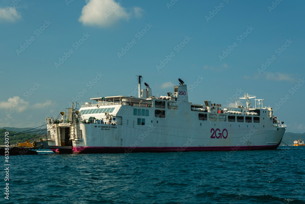 Caticlan, Aklan, Philippines - April 2023: A 2GO RoRo ship docked at ...
