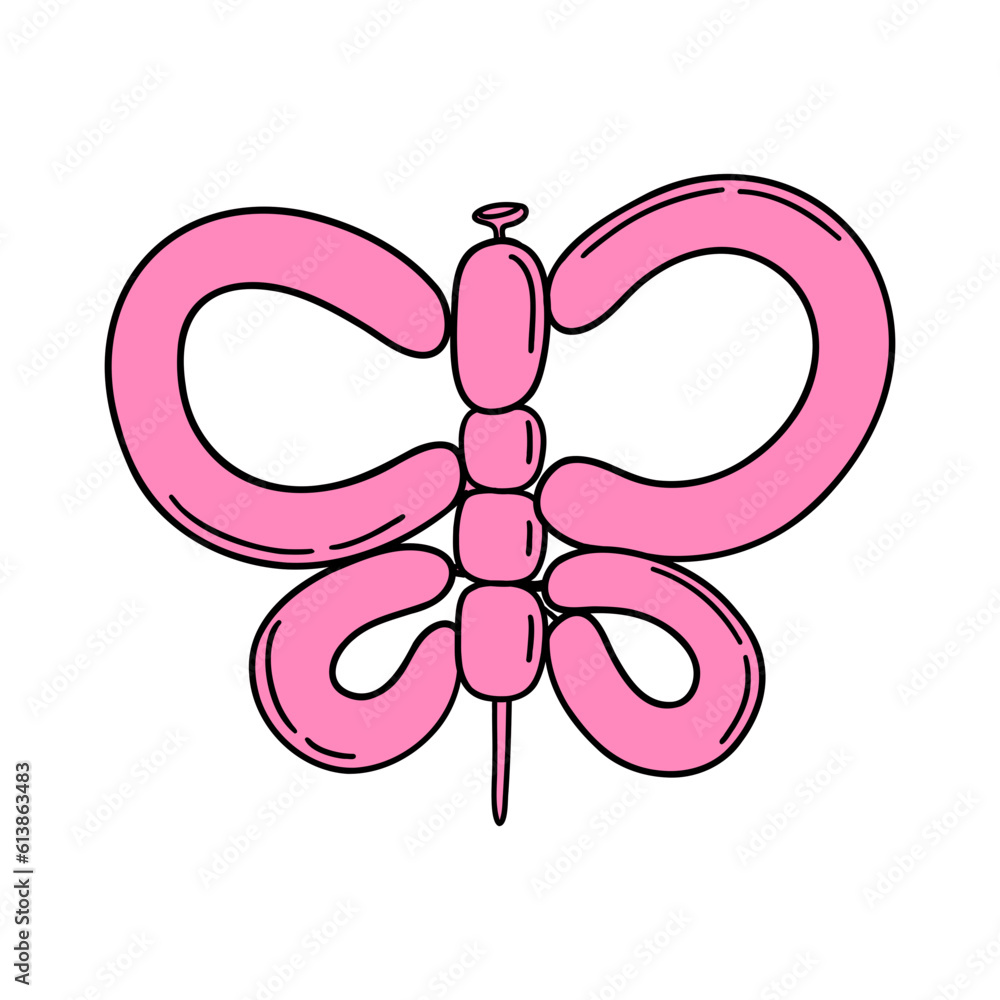 Pink Cartoon Balloon Butterfly Pink Cartoon Balloon Butterfly