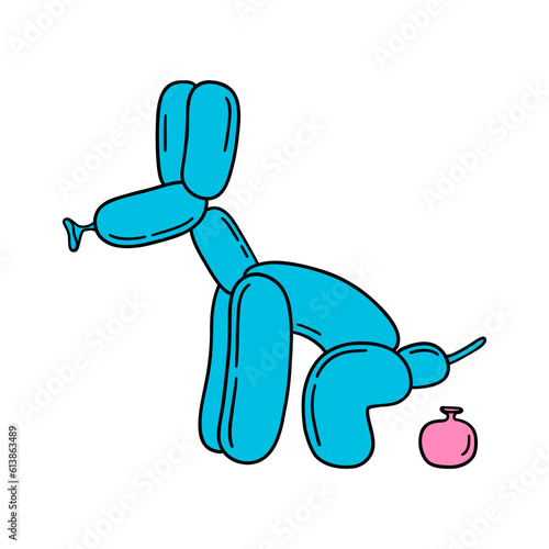 Colorful Balloon Poop Dog