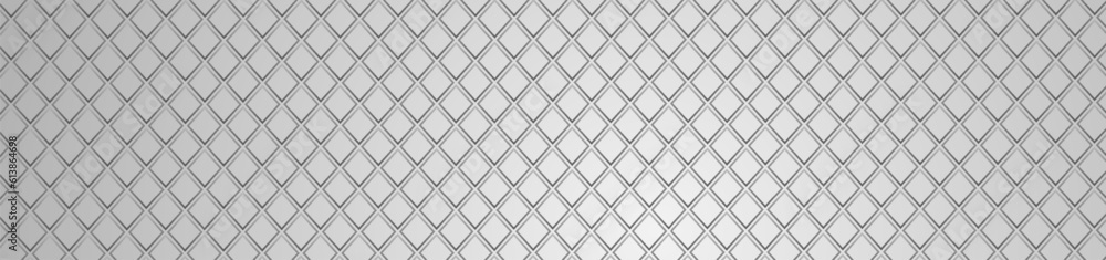 Abstract grey grid tech geometric banner. Monochrome vector design