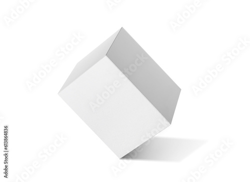 blank packaging white cardboard box transparent background